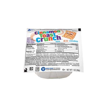 CINNAMON TOAST CRUNCH Cinnamon Toast Crunch Cereal Single Serve Bowlpak 1 oz. Cup, PK96 16000-11815